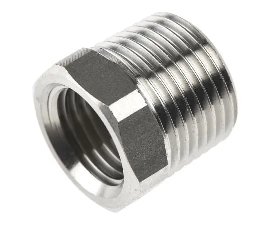 63-7484-87 Legris Stainless Steel Hexagon Straight Reducer 3/8in R(T) Male x 1/4in G(P) Female 1863 17 13