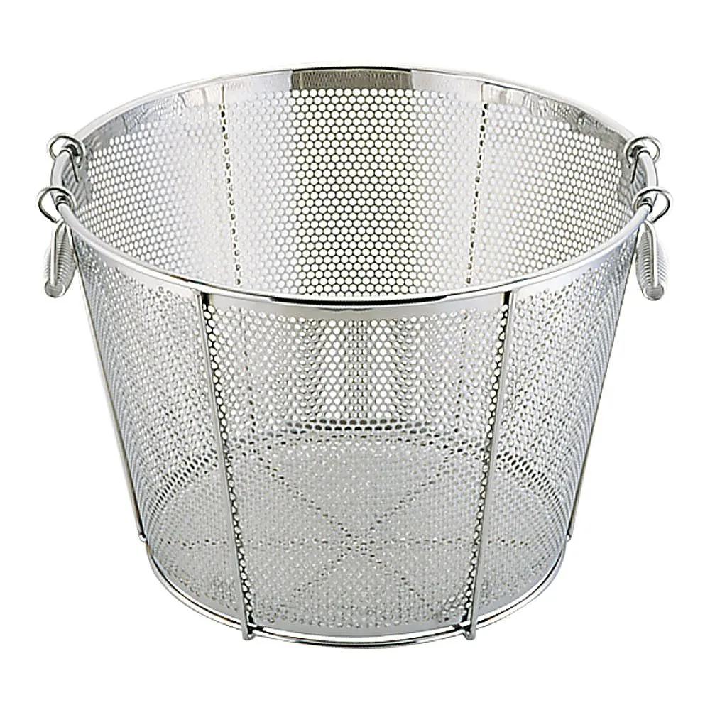 62-6400-66 Punching Flat Bottom Deep Fried Zarl with Reinforcement 42 cm (Hole Diameter φ5mm)