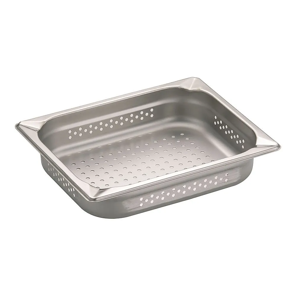 62-6360-74 KINGO Stainless Steel Hole Hotel Pan 1/2 x 65 12065PS