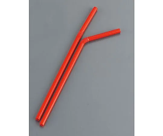62-6538-76 Flex Straws Naked (500 Pieces) Red 192404