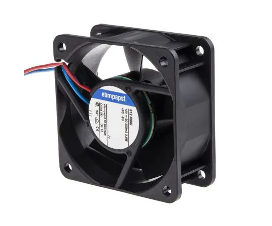 63-7490-11 ebm-papst 600N Series Axial Fan, 60 x 60 x 25.4mm, 56m³/h, 3.8W, 12 V dc 612NGHH