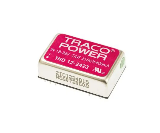 63-7357-84 TRACOPOWER THD 12 12W Isolated DC-DC Converter Through Hole, Voltage in 18 → 36 V dc, Voltage out ±15V dc THD 12-2423