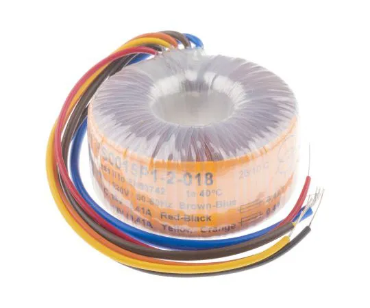 63-7432-57 2 Output Toroidal Transformer, 120VA, 2 x 18V ac 0120P1-2-018