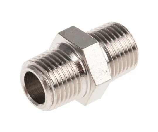63-7510-49 Legris LF3000 20 bar Brass Pneumatic Straight Threaded Adapter, R 1/8 Male Male 744764004