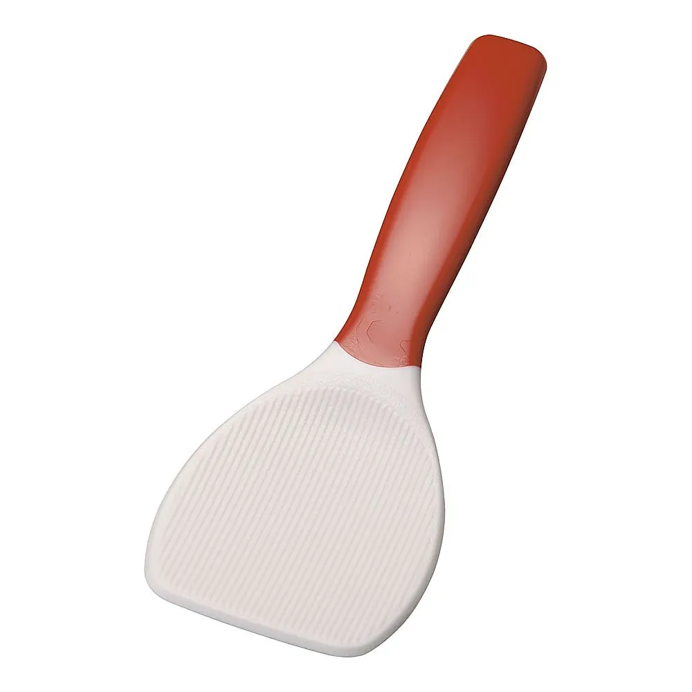 62-6472-29 Antimicrobial Magic Shamoji 19 cm Red (Grooved, Fluorinated) BSY5402