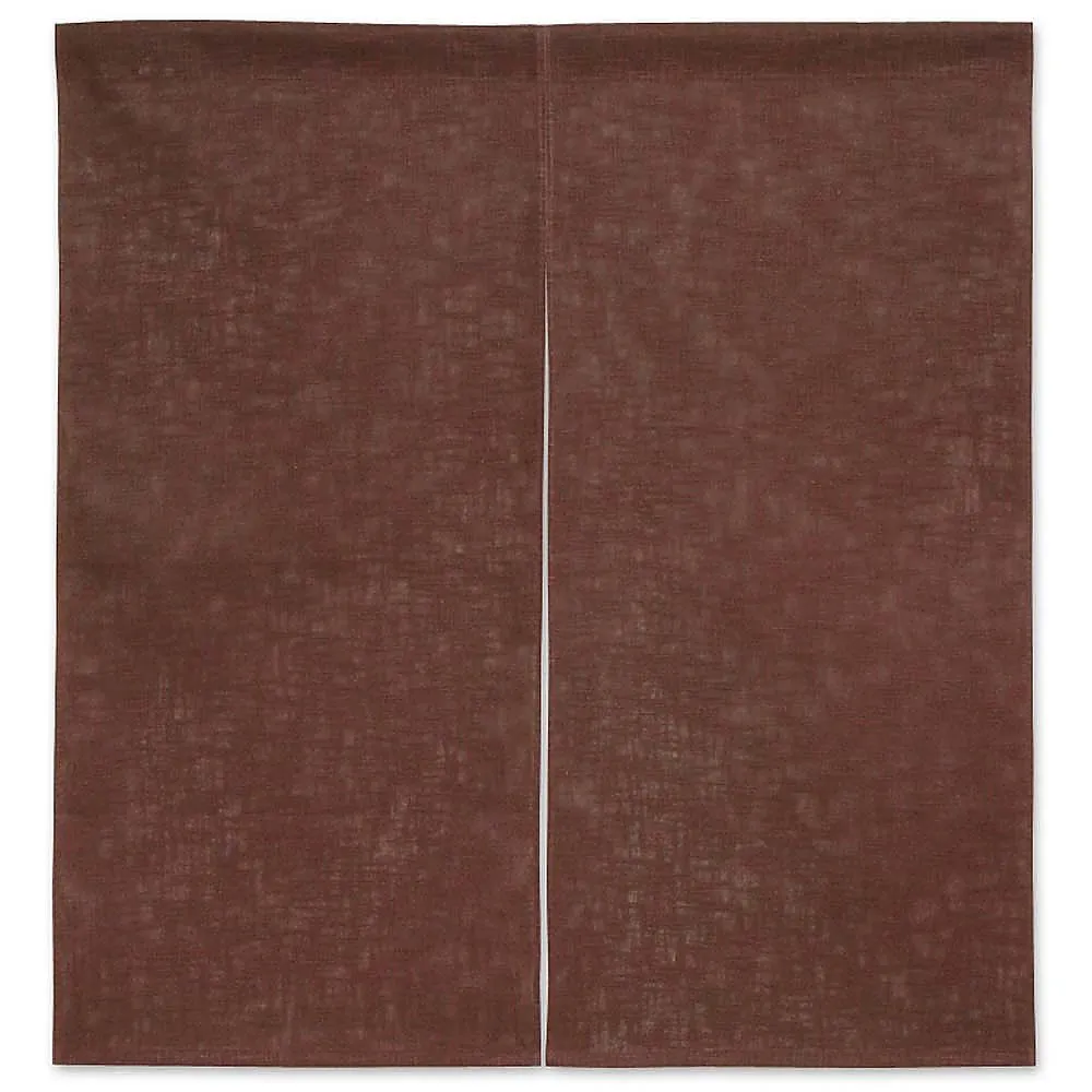 62-6318-84 Han-noren cotton linen plain burnt tea 001-04