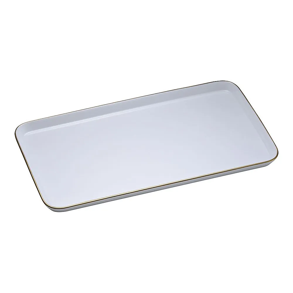 62-6580-17 Ceramic Cake Tray Square (Gold Wire) EM-17-WS