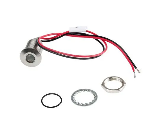 63-7371-22 RS PRO Red EMC Panel LED, 10.8 → 13.2 V dc, 10mm Mounting Hole Size, Lead Wires Termination, IP67 139-3365