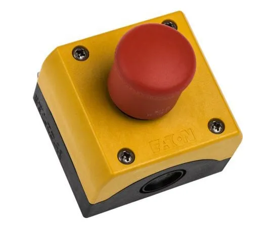 63-7526-68 Eaton RMQ Titan, Red/Yellow/Black, Pull to Reset 38mm Round Head Emergency Button 216525 & M22-PV/KC11/IY