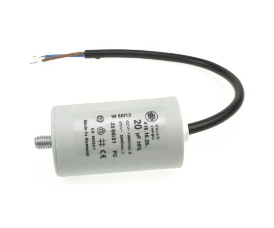 63-7519-60 Ducati Energia 20μF Polypropylene Capacitor PP 400 → 500V ac ±5% Tolerance Stud Mount 4.16.10 Series 4.16.10.25.14