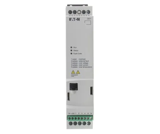 63-7388-66 Eaton Variable Speed Starter, 1-Phase In, 60Hz Out 0.75 kW, 230 V ac with EMC Filter, 4.3 A DE11, IP20 180653 & DE11-124D3FN-N20N