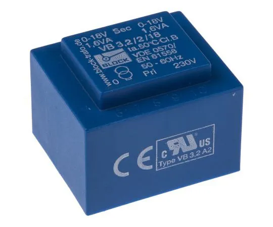 63-7500-86 18V ac 2 Output Through Hole PCB Transformer, 3.2VA VB 3.2/2/18