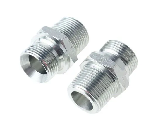 63-7410-59 Parker Hydraulic Straight Threaded Adapter 12F3MK4S, Connector A G 3/4 Male, Connector B R 3/4 Male 12F3MK4S