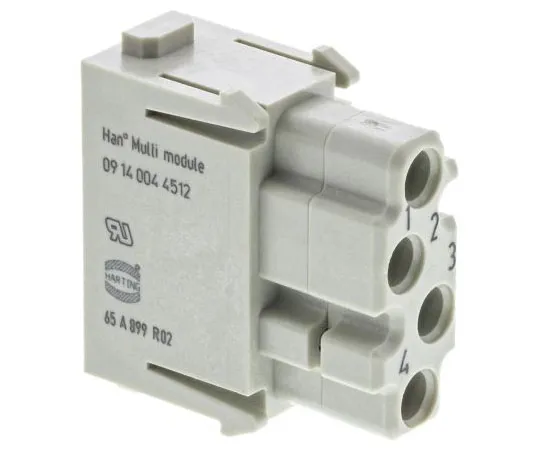 63-7431-29 Han-Modular Series Female Module, 4 Way, Rated At 1.5A, 50 V, Han Multi DIN 41626 9140044512