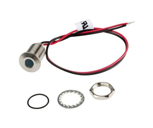 63-7371-19 RS PRO Blue Indicator, 21.6 → 26.4 V dc, 10mm Mounting Hole Size, Lead Wires Termination, IP67 139-3360