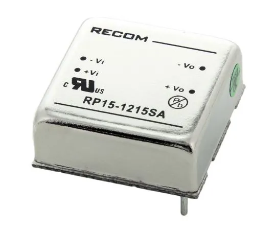 63-7356-80 Recom RP15 A 15W Isolated DC-DC Converter Through Hole, Voltage in 9 → 18 V dc, Voltage out 15V dc RP15-1215SA