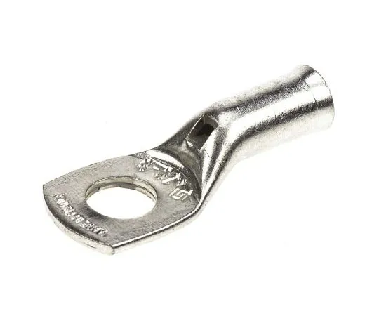 63-7486-47 TE Connectivity XCT Series Uninsulated Tubular Ring Terminal, 8mm Stud Size, 16mm² to 16mm² Wire Size 710030-5