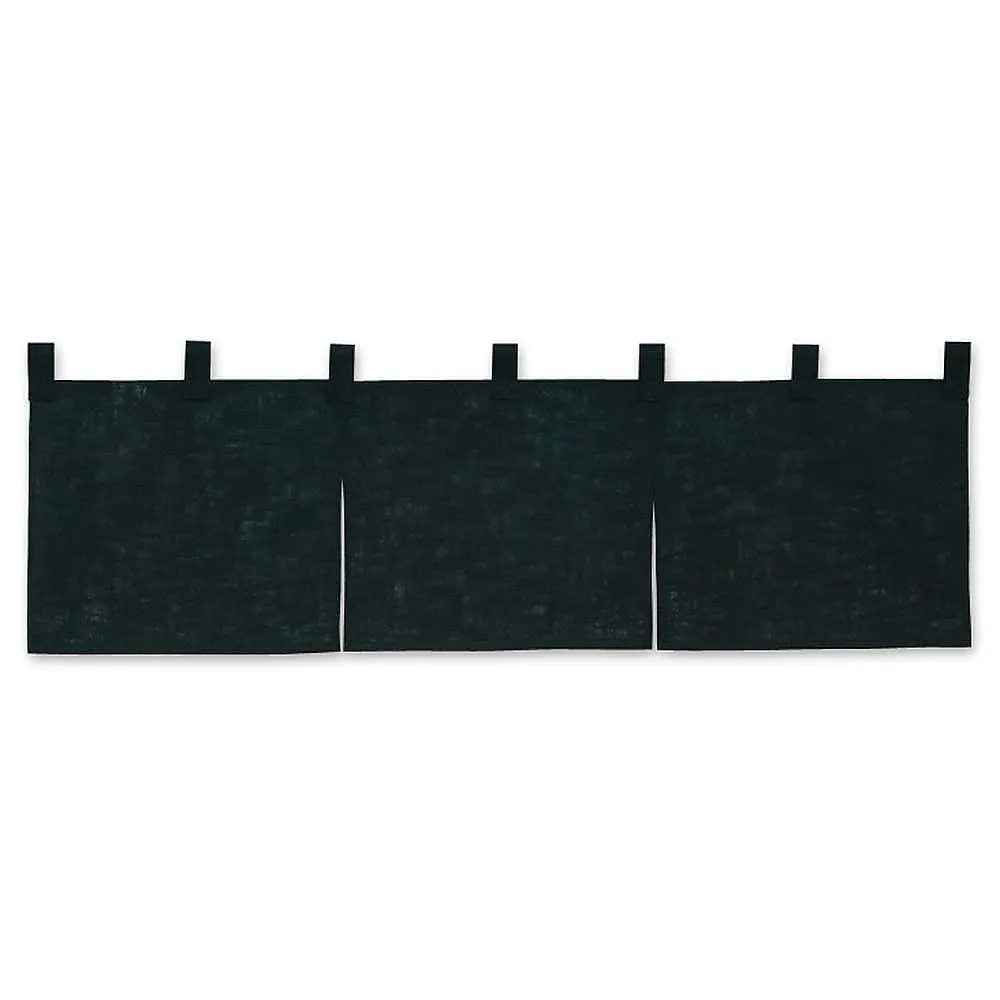 62-6318-71 Hanma Noren Cotton Linen Plain Black 001-01