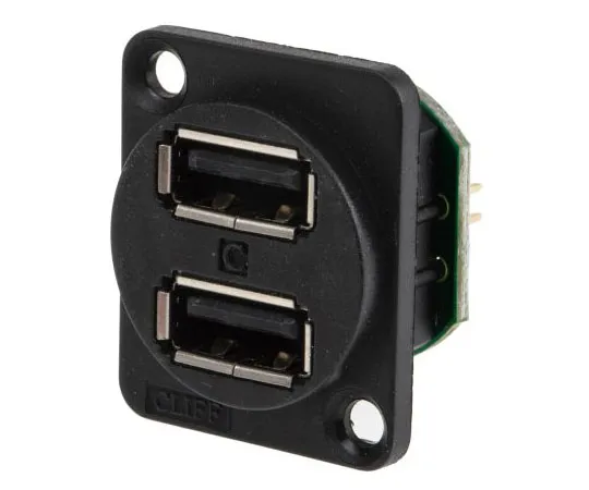 63-7371-65 RS Pro Dual Port Horizontal Panel Mount, Version 2.0 USB Connector, Receptacle 143-8925