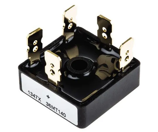 63-7522-86 Vishay VS-36MT140, 3-phase Bridge Rectifier, 35A 1400V, 5-Pin D 63 VS-36MT140