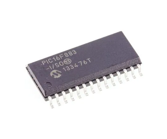 63-7355-49 Microchip PIC16F883-I/SO, 8bit PIC Microcontroller, 20MHz, 4096 words Flash, 28-Pin SOIC PIC16F883-I/SO