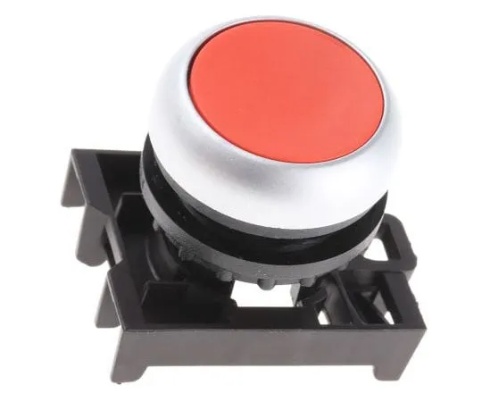 63-7526-53 Eaton M22 Series, Red Push Button Head, Maintained, 22mm Cutout 78635780 & M22-DR-R+M22-A