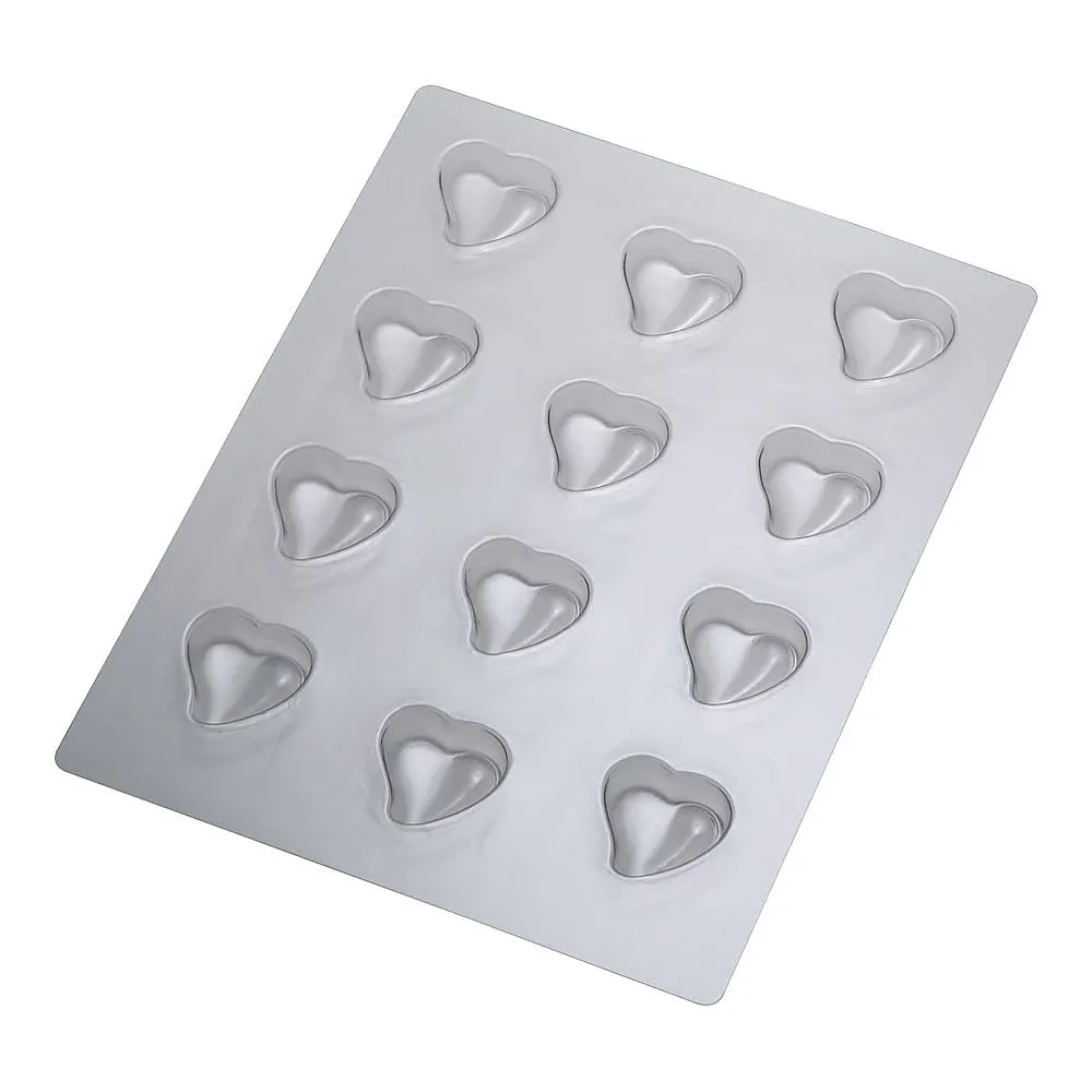 62-6554-90 Chocolate Mold Heart Curve 12P No. 1185