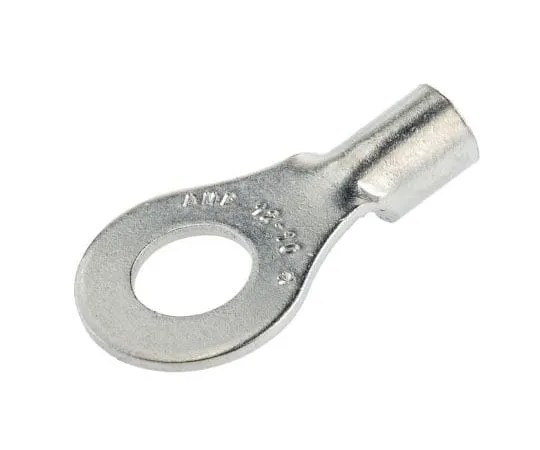 63-7383-21 TE Connectivity STRATO-THERM Series Uninsulated Nickel Plated Crimp Ring Terminal, M6 Stud Size, 2.6mm² to 6.6mm² 323063