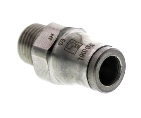 63-7434-02 Legris Pneumatic Straight Threaded-to-Tube Adapter, R 1/8 Male, Push In 6 mm 3805 06 10