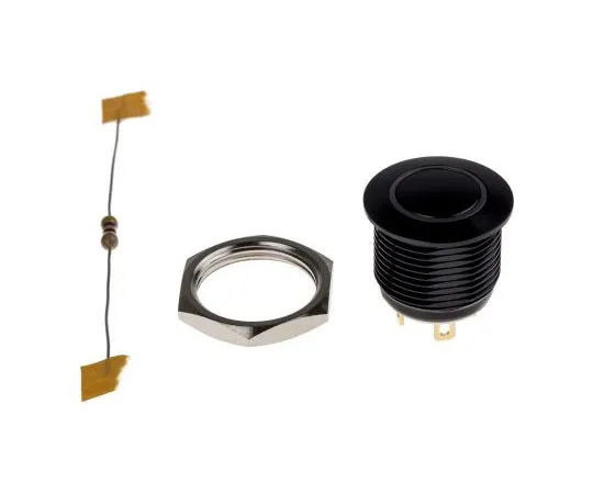 63-7387-65 KNITTER-SWITCH Single Pole Single Throw (SPST) Momentary Yellow LED Push Button Switch, IP67, 16 (Dia.)mm, Panel Mount, MAV16CBRE-5-JR-12V