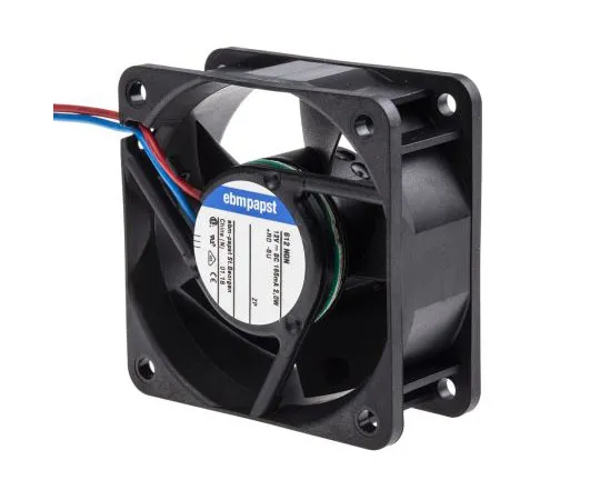 63-7495-81 ebm-papst 600N Series Axial Fan, 60 x 60 x 25.4mm, 40m³/h, 2W, 12 V dc 612NGN