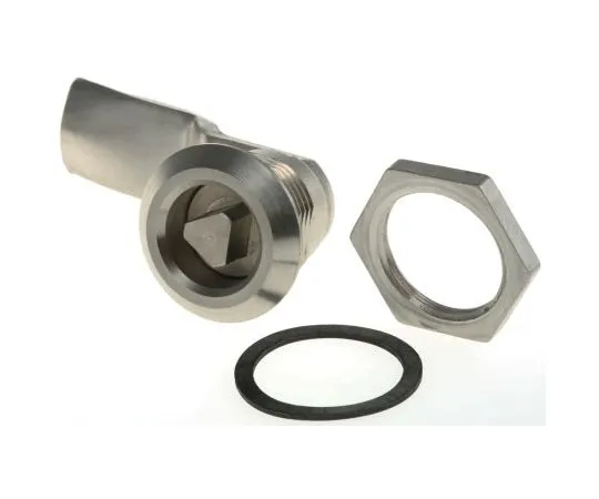 63-7497-82 Steinbach & Vollman Panel to Tongue Depth 26mm Stainless Steel Triangular Lock, Key to unlock 6801834
