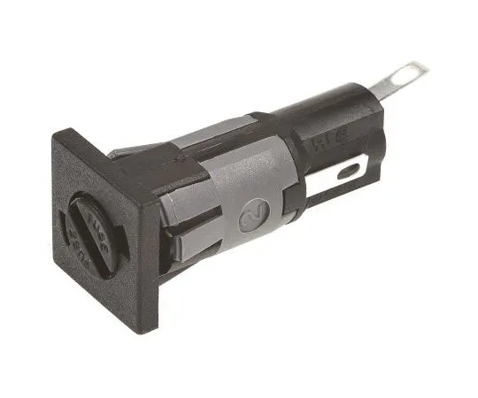 63-7513-43 Bulgin FX0369 Series 16A Slotted Cap Panel Mount Fuse Holder for 5 x 20mm Fuse, PC2 FX0369/2