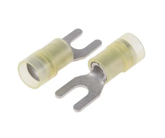 63-7459-91 RS PRO Insulated Crimp Spade Connector, 4mm² to 6mm², 12AWG to 10AWG, M4.5 (#8) Stud Size Nylon, Yellow 267-3953
