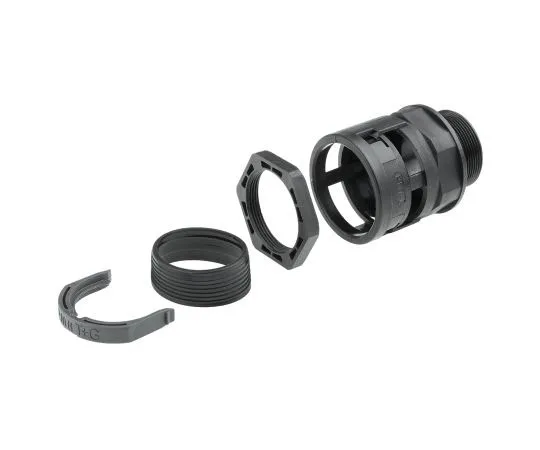 63-7455-41 PMA Straight Cable Conduit Fitting, PA 6 Black Black 36mm nominal size IP68 M40 BVNV-M406