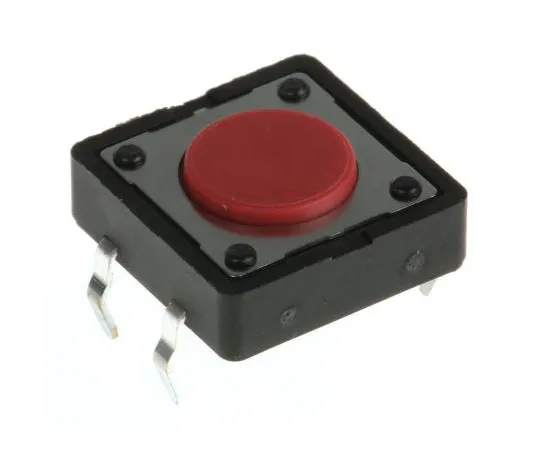 63-7514-45 Red Button Tactile Switch, Single Pole Single Throw (SPST) 50 mA @ 12 V dc 0mm DTS21RV