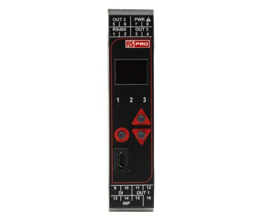 63-7374-33 RS Pro DIN Rail PID Temperature Controller, 22.5 x 110mm 1 Input, 3 Output Changeover Relay, Relay, SSR, 100 → 144-8682