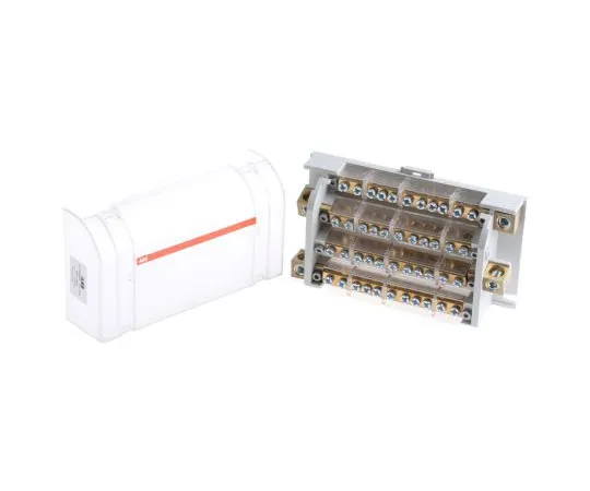 63-7532-05 Entrelec Distribution Block, 10-50 inputmm², 11 Way, 160A, 600 V, Grey 1SNA179892R2200