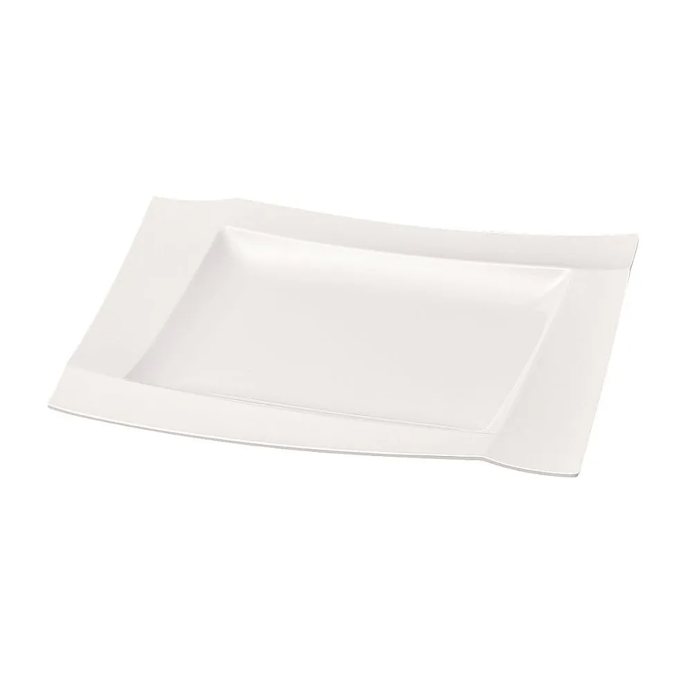 62-6675-09 Melamine Puffer, Long Square Plate, Medium 40 cm