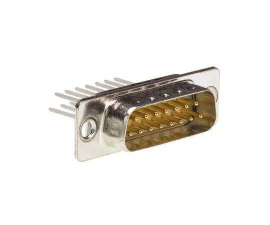 63-7382-39 Harting 0967 Series 2.74mm Pitch 15 Way Straight Panel Mount Male Wire Wrap D-sub Connector, 7.5A 9670155607