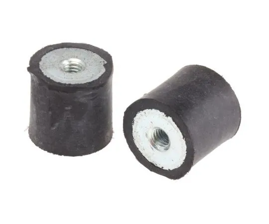 63-7477-91 FIBET 1615DD04-60 15mm Shock Mount M4 16mm Diameter 25.8kg Compression Load 3mm, Female to Female Natural Rubber 1615DD04-60