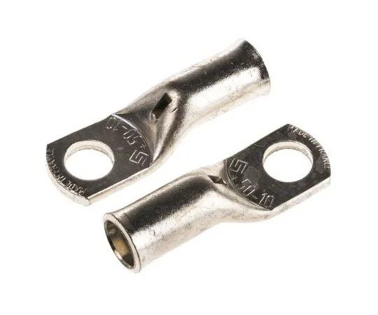 63-7486-43 TE Connectivity XCT Series Uninsulated Tubular Ring Terminal, 10mm Stud Size, 50mm² to 50mm² Wire Size 710025-5