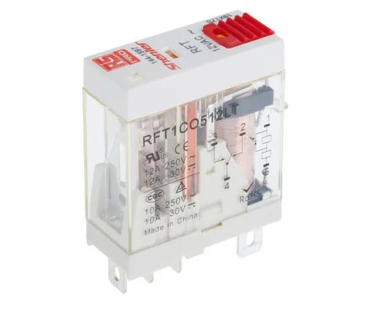63-7372-02 RS PRO SPDT Non-Latching Relay Plug In, 12V ac Coil, 10A 144-1597