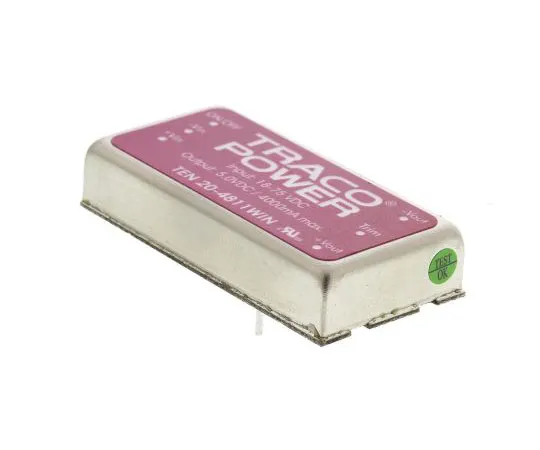 63-7357-88 TRACOPOWER TEN 20WIN 20W Isolated DC-DC Converter Through Hole, Voltage in 18 → 75 V dc, Voltage out 5V dc TEN 20-4811WIN