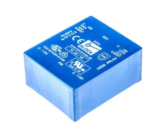 63-7420-30 18V ac 2 Output Through Hole PCB Transformer, 24VA FL24/18
