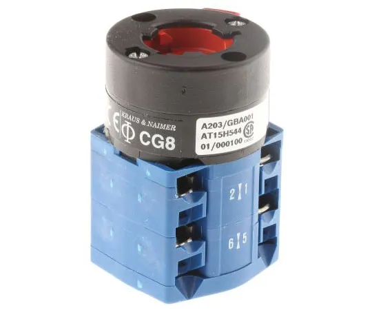 63-7485-92 Kraus & Naimer, 4P 2 Position 60° Rotary Switch, 690 V, 20 A, Rotary Knob Actuator CG8A203/GBA001*FT