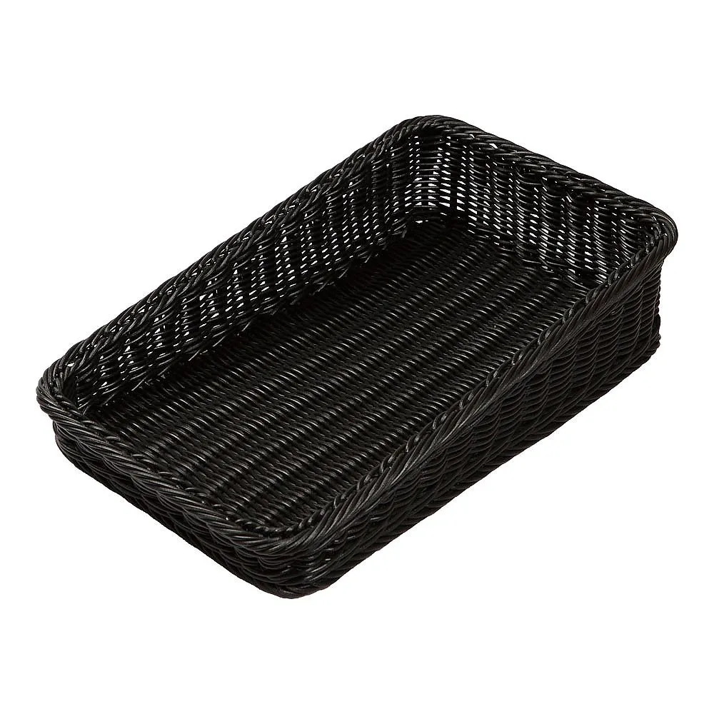 62-6582-44 PP Bakery Basket Diagonal Type 25 Black BB-K4025-BK