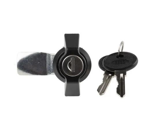 63-7374-45 RS PRO Panel to Tongue Depth 24.5mm Die-Cast Zinc Alloy Powder Coated Clear Cabinet Lock, Key to unlock 146-1796