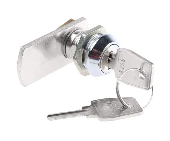 63-7490-09 Euro-Locks a Lowe & Fletcher group ******* Panel to Tongue Depth 19mm Zamak Chrome Plated Camlock, Key to unlock F6-53-2