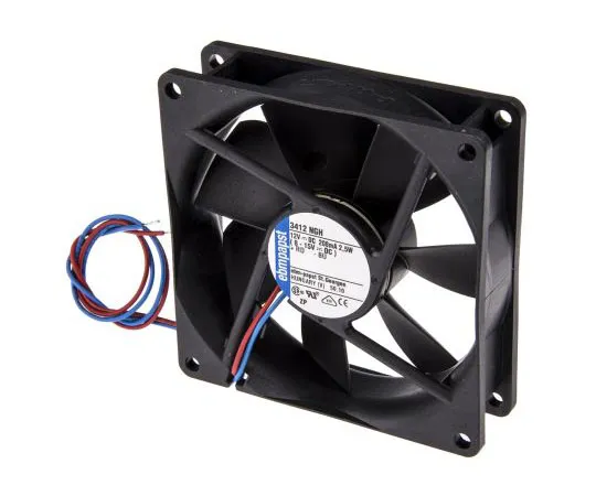 63-7495-84 ebm-papst 3400N Series Axial Fan, 92 x 92 x 25.4mm, 94m³/h, 2.5W, 12 V dc 3412NGH